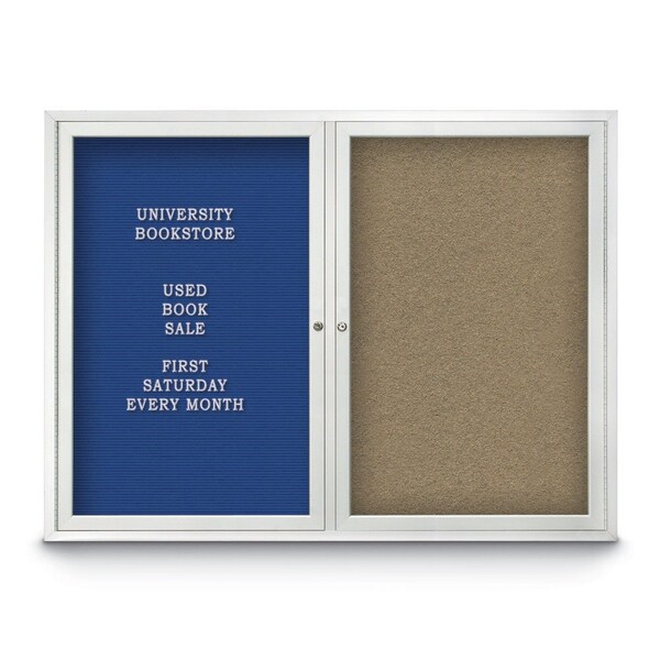 Corkboard, 72"x48", Cork/Satin